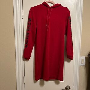 Calvin Klein hooded sweatshirt dress size small